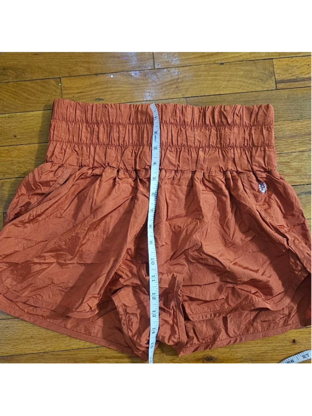 Free People FP Movement Orange Athletic Shorts Large - Picture 4 of 8